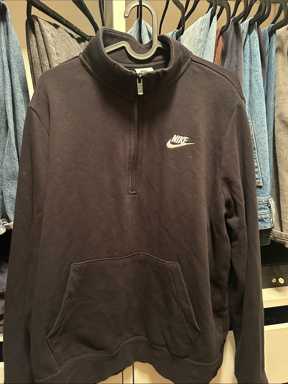 Nike Black Half-Zip Club Fleece